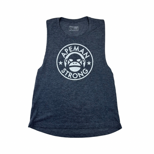 WOMEN'S NAVY DENIM MUSCLE TEE