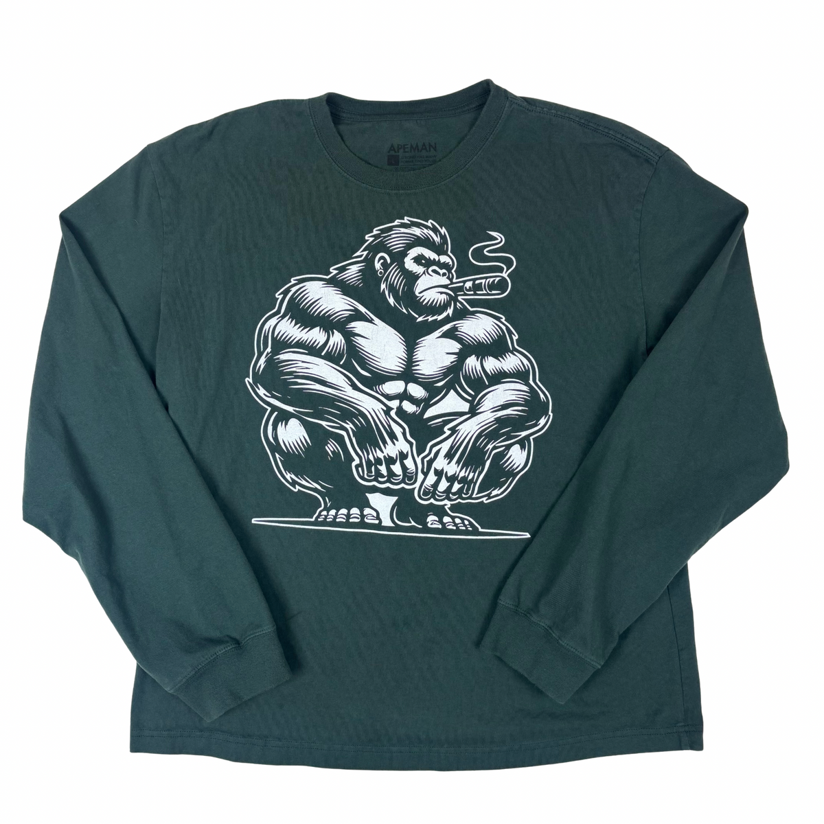 APEX LONG SLEEVE DARK GREEN TEE